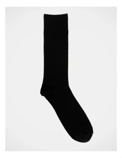 Blaq Cotton Waffle Business Sock Black