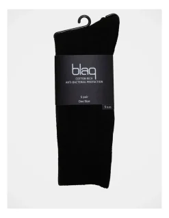 Blaq Cotton Waffle Business Sock Navy