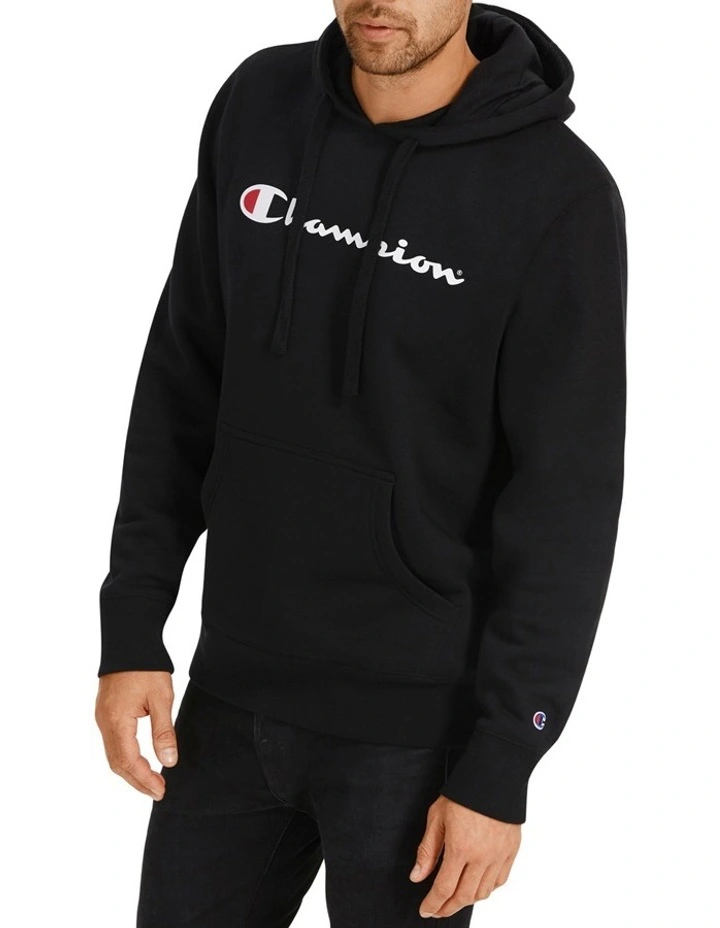 Champion Script Hoodie Black 4 Champion Script Hoodie Black - Image 2