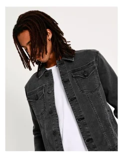 Kenji Brock Denim Jacket Black -Coats Sales Store 660622150 4 2 720x928