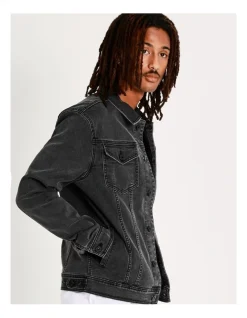 Kenji Brock Denim Jacket Black -Coats Sales Store 660622150 6 720x928