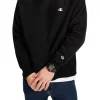Champion Reverse Weave Crew Sweat Black -Coats Sales Store 674503030 1 720x928