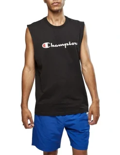 Champion Script Muscle Tank In Black