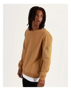 Kenji Ramsay Zip Crew Sweat Mustard -Coats Sales Store 751324780 3 1 720x928