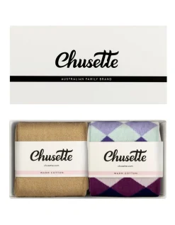 Chusette Men's Socks. Special Deal Of 2 Pairs. Soft Premium Cotton