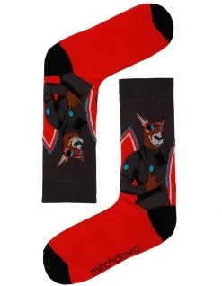 Mitch Dowd Surf Roo Socks Grey/Red