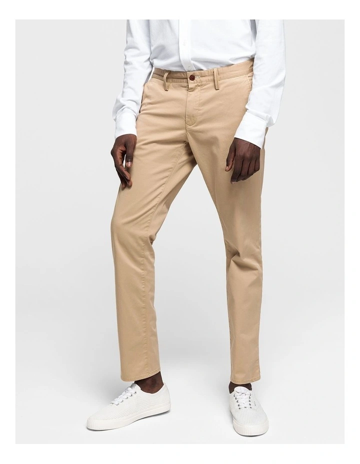 Gant Slim Twill Chino Pant In Dark Khaki 3 Gant Slim Twill Chino Pant In Dark Khaki