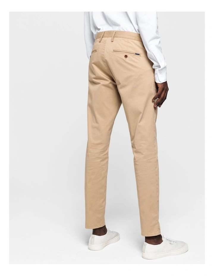 Gant Slim Twill Chino Pant In Dark Khaki 5 Gant Slim Twill Chino Pant In Dark Khaki - Image 3