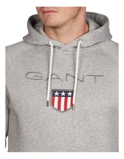 Gant Shield Sweat Hoodie In Grey -Coats Sales Store 796765330 956950300 3 720x928