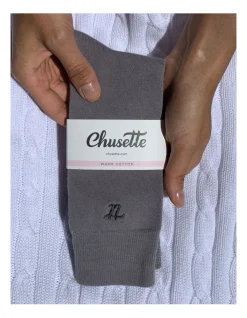 Chusette Men's Socks In Dark Grey - 10 Pack