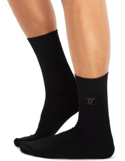 Chusette Men's Socks In Black 10 Pack