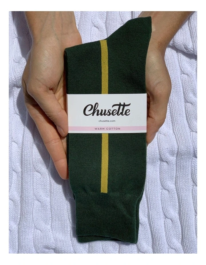 Chusette Men's Socks In Green 10 Pack 4 Chusette Men's Socks In Green 10 Pack - Image 2