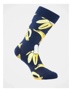 Kenji 1 Pair Banana Crew Length Socks In Navy -Coats Sales Store 810165700 3 1 720x928