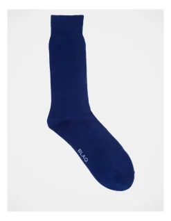 Blaq Cotton Plain Sock Navy