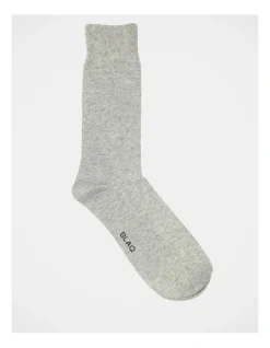 Blaq Cotton Plain Sock Grey