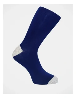 Blaq Plain Bamboo Heel & Toe Sock Blue -Coats Sales Store 810326350 3 1 720x928