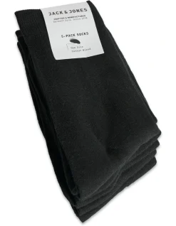 Jack & Jones Jen Cotton Socks Black 5 Pack