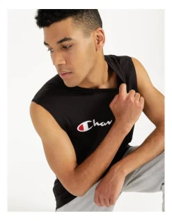 Champion Script Muscle Tank In Black