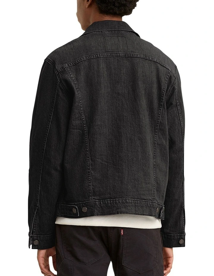 Levi's Vintage Fit Trucker Jacket In Black 4 Levi's Vintage Fit Trucker Jacket In Black - Image 2