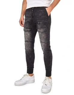Industrie The Denim Armoured Drifter Washed Black