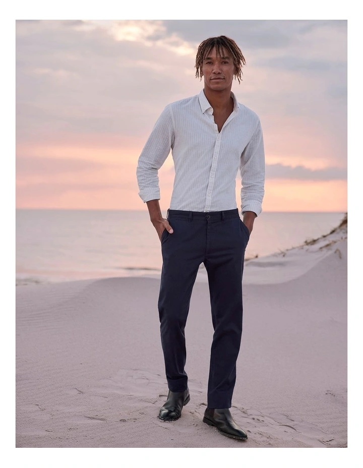 Calvin Klein Sateen Stretch X-Slim Chino Pant Navy 4 Calvin Klein Sateen Stretch X-Slim Chino Pant Navy - Image 2