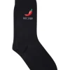 Yd. Hot Stuff Pun Sock Black