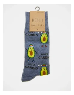 Kenji 1 Pair Avo Cardio Crew Length Socks In Blue -Coats Sales Store 846134200 2 1 720x928