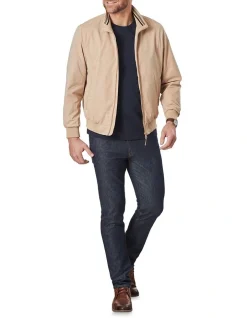 Gazman Soft Touch Harrington Bomber Jacket Tan -Coats Sales Store 847842220 3 720x928
