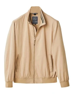 Gazman Soft Touch Harrington Bomber Jacket Tan -Coats Sales Store 847842220 6 720x928