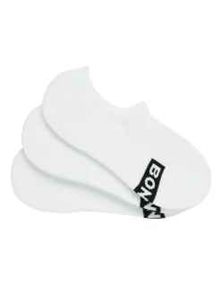 Bonds Logo 3D Sneaker Socks 3 Pack In White