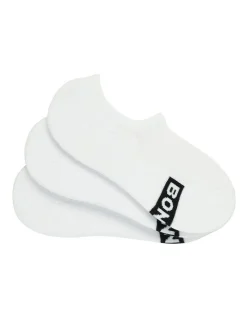 Bonds Logo 3D Light Sneaker Socks 4 Pack In White
