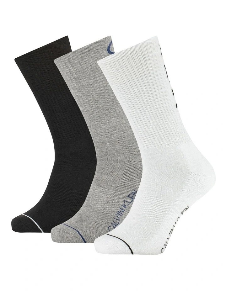 Calvin Klein Logo Sports Crew Socks Multi 3 Pack 3 Calvin Klein Logo Sports Crew Socks Multi 3 Pack