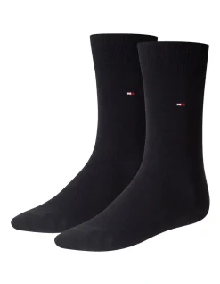 Tommy Hilfiger Classic Cotton Socks 2 Pack In Dark Navy
