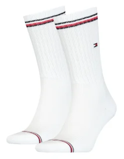 Tommy Hilfiger Iconic Sports Crew Socks 2 Pack In White