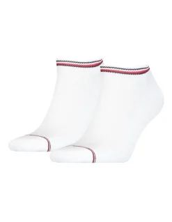 Tommy Hilfiger Iconic Sports Sneaker Socks 2 Pack In White