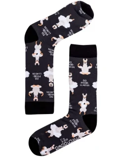 Mitch Dowd No Prob-Llama Socks Charcoal