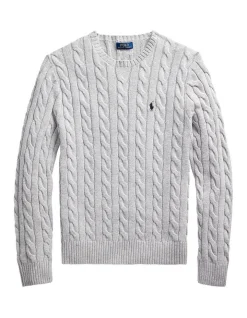 Polo Ralph Lauren Cable Knit Cotton Sweater In Grey -Coats Sales Store 867285820 4 720x928
