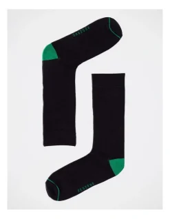 Reserve Bamboo Plain Socks 5 Pack In Black -Coats Sales Store 867577870 3 2 720x928