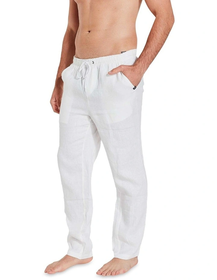 Coast Clothing Co Linen Pants White 4 Coast Clothing Co Linen Pants White - Image 2