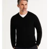 Reserve Australian Merino V-Neck Knit In Black -Coats Sales Store 879842620 1 720x928