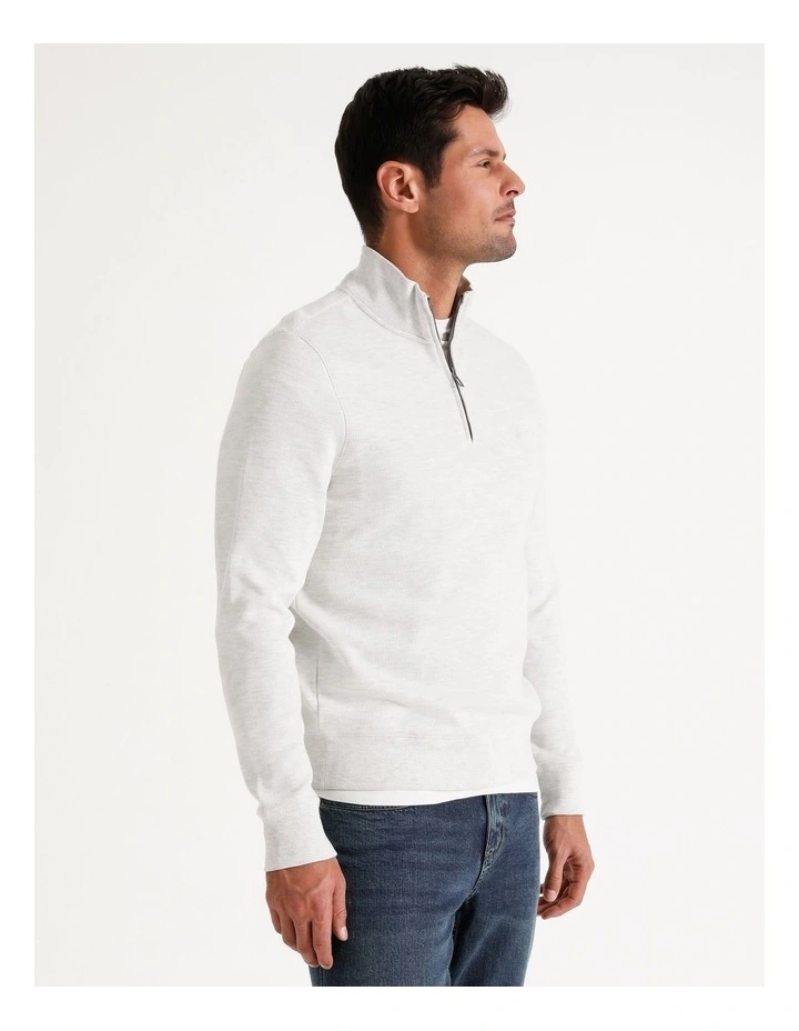 Reserve Bloomsbury Quarter Zip Sweater In Grey 3 Reserve Bloomsbury Quarter Zip Sweater In Grey