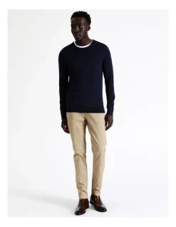 Blaq Australian Merino Crew Neck Knit In Navy -Coats Sales Store 880381540 4 1 720x928