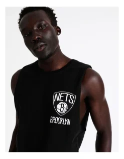 American Sport NBA Essentials Brooklyn Nets Muscle Tank In Black -Coats Sales Store 880785100 3 720x928