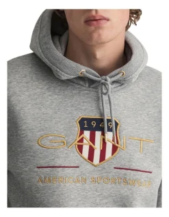 Gant Archive Shield Hoodie Grey -Coats Sales Store 881315380 4 720x928