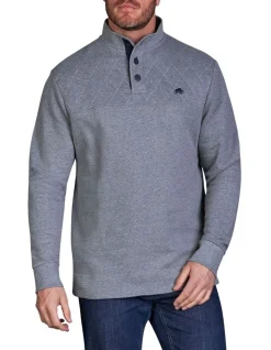 Raging Bull Signature Button-Up Sweat Grey