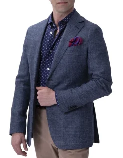 Henry Sartorial Reda Linen Blazer Blue