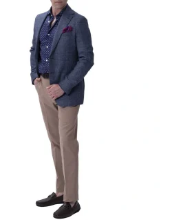 Henry Sartorial Reda Linen Blazer Blue -Coats Sales Store 883575370 883562500 4 720x928