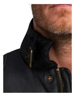 Raging Bull Wax Effect Jacket In Black -Coats Sales Store 883785970 7 720x928