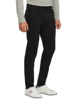 Tommy Hilfiger 1985 Bleecker Slim TH Flex Chinos In Black