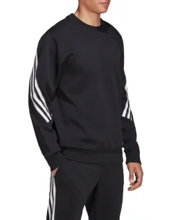 ADIDAS Future Icons 3-Stripe Crew Black -Coats Sales Store 884903320 3 720x928